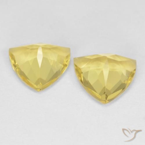 2.62 ct natürliche Blasses Gelb Beryll-Edelsteine, Trillion, VVS