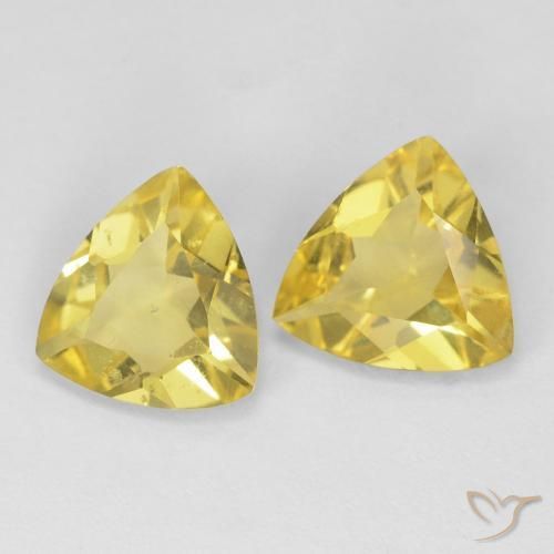 1.52 ct natürliche hellgelb Beryll-Edelsteine, Trillion, VS