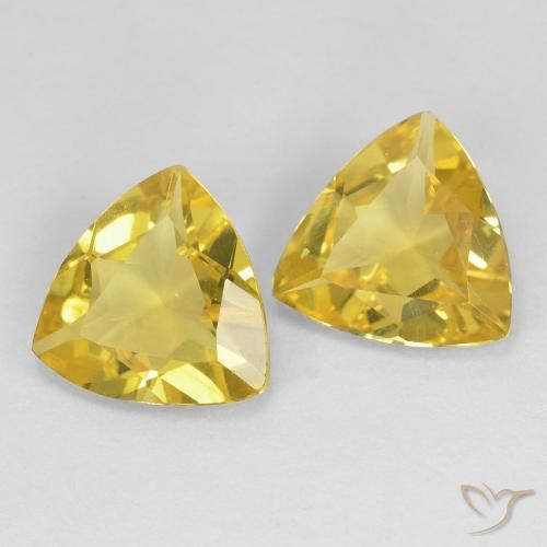 2.30 ct natürliche Mittelgelb Beryll-Edelsteine, Trillion, VVS-VS