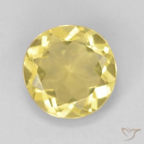 1.52ct Natürlicher Hummel Gelb Beryll, Runden, VVS