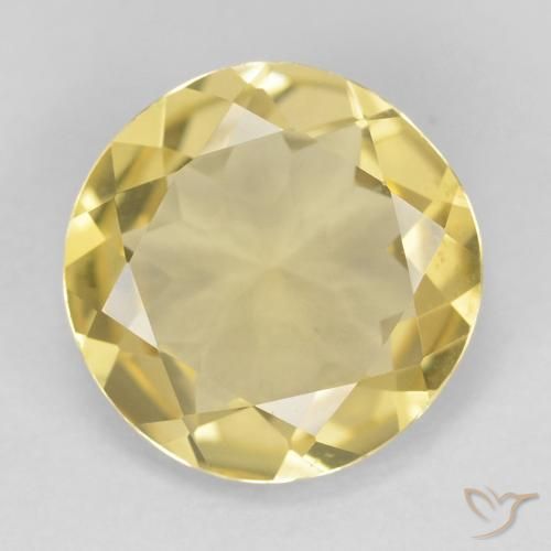 2.02ct Natürlicher Erdiges Gelb Beryll, Runden, VVS