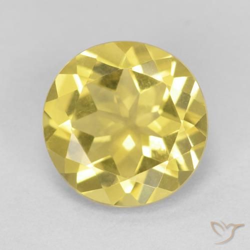 1.59ct Natürlicher Helles Honiggelb Beryll, Runden, VVS