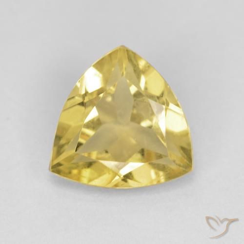 1.38ct Natürlicher Warmes Gelb Beryll, Trillion, VVS