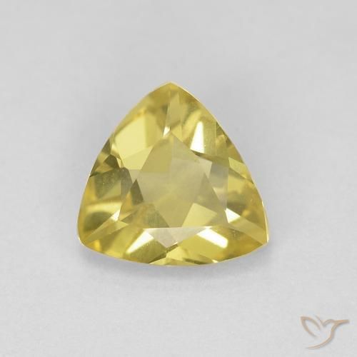 0.91ct Natürlicher Mittelgelb Beryll, Trillion, VVS