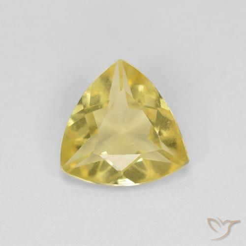 0.73ct Natürlicher Mittelgelb Beryll, Trillion, VVS