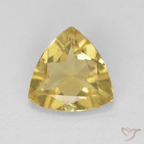 1.22ct Natürlicher Sattes Gelb Beryll, Trillion, VVS