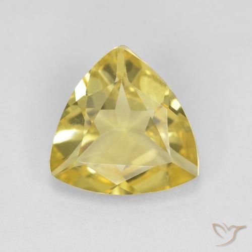 1.30ct Natürlicher hellgelb Beryll, Trillion, VVS