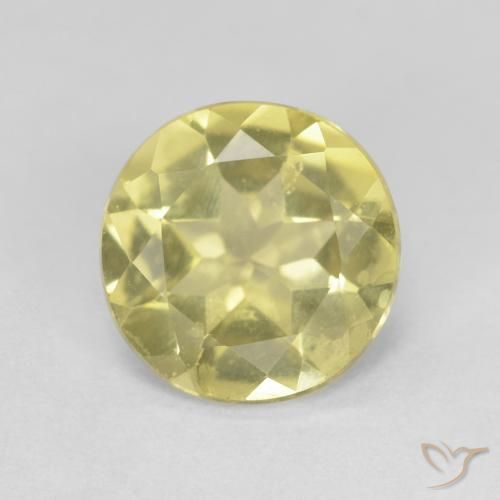 1.48ct Natürlicher Helles Ananasgelb Beryll, Runden, VVS