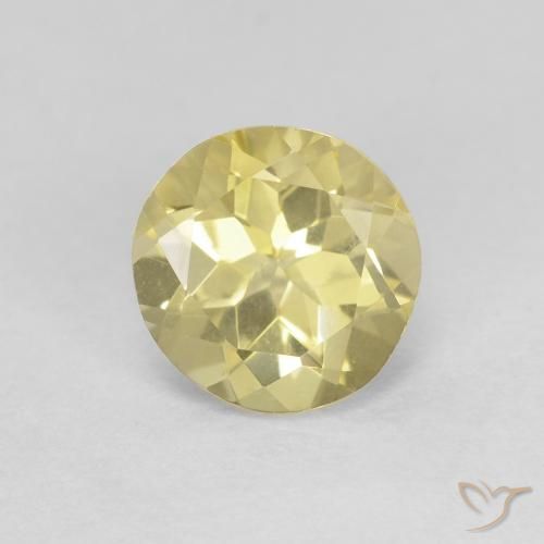 1.35ct Natürlicher hellgelb Beryll, Runden, VVS