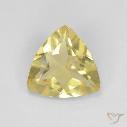 1.05ct Natürlicher Mittelgelb Beryll, Trillion, VVS