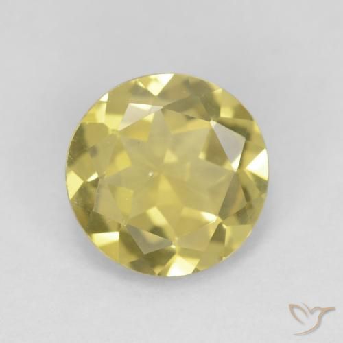 1.48ct Natürlicher Erdiges Gelb Beryll, Runden, VVS