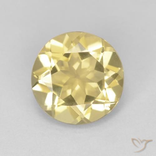 1.72ct Natürlicher hellgelb Beryll, Runden, VVS