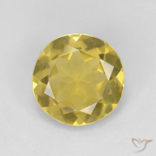 1.65ct Natürlicher Gelblich Gold Beryll, Runden, VVS