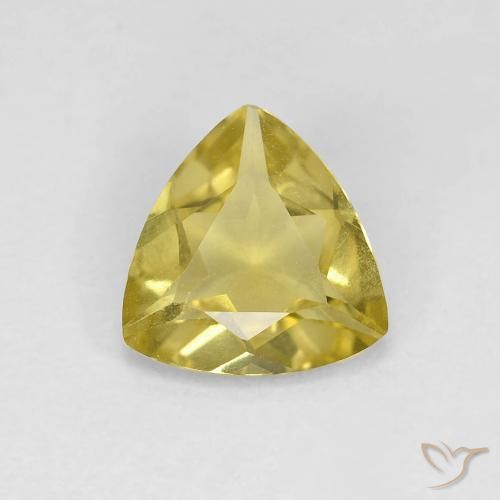 0.88ct Natürlicher Medium Light-Yellow Beryll, Trillion, VVS