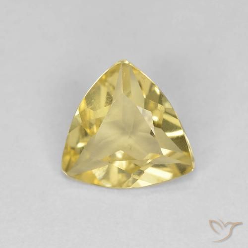 0.82ct Natürlicher Hell Gold Beryll, Trillion, VVS