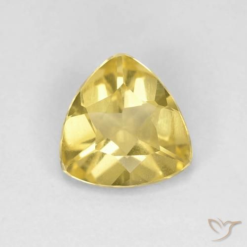 0.75ct Natürlicher Toskana Gelb Beryll, Trillion, VVS