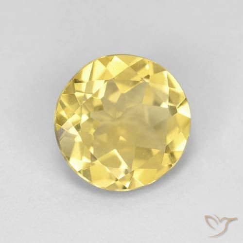 9,17 ctw natürlicher Medium Light-Yellow Beryll, Runden, VVS