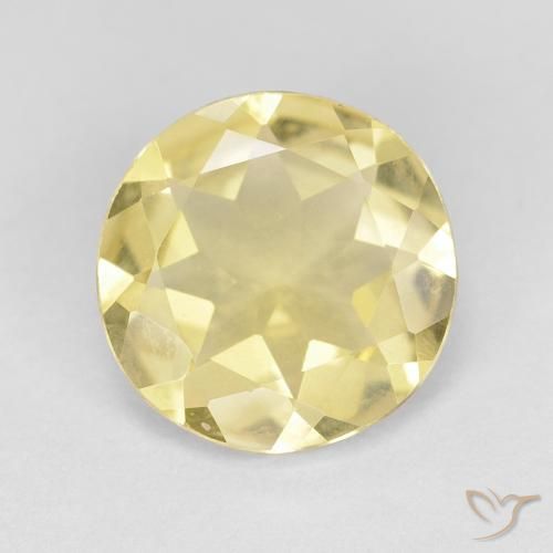 1.58ct Natürlicher Helles Erdgelb Beryll, Runden, VVS