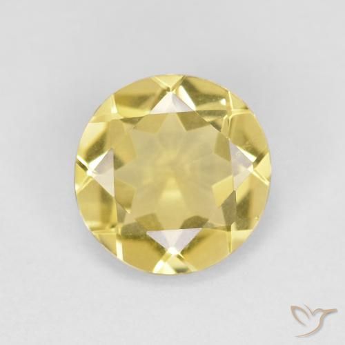 1.04ct Natürlicher Toskana Gelb Beryll, Runden, VVS