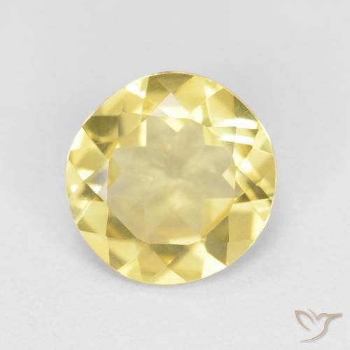 1.50ct Natürlicher hellgelb Beryll, Runden, VVS