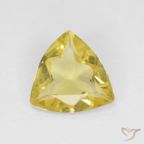 0.89ct Natürlicher Warmes Gelb Beryll, Trillion, VVS-VS