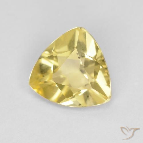0.83ct Natürlicher hellgelb Beryll, Trillion, VVS-VS