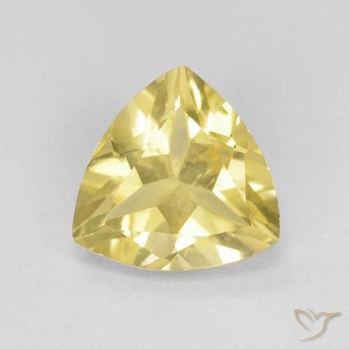 1.30ct Natürlicher Toskana Gelb Beryll, Trillion, VVS-VS