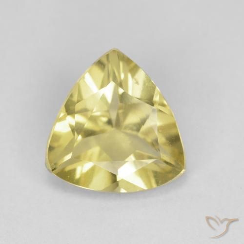 1.26ct Natürlicher hellgelb Beryll, Trillion, VVS-VS