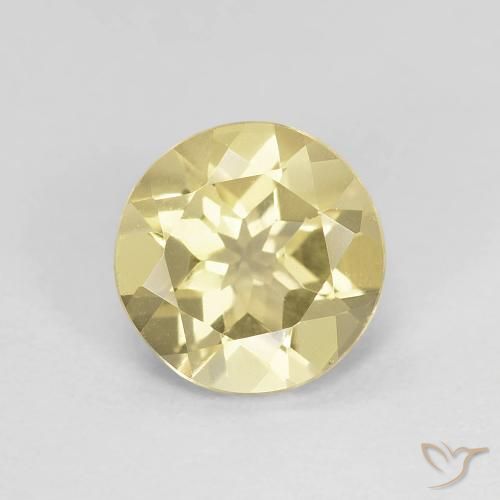 1.15ct Natürlicher Helles Erdgelb Beryll, Runden, VVS