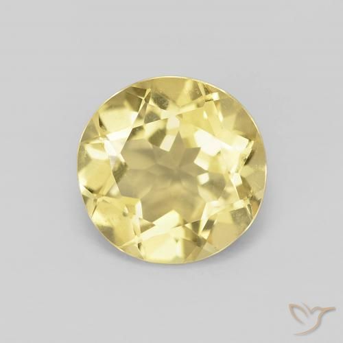 1.71ct Natürlicher Helles Erdgelb Beryll, Runden, VVS
