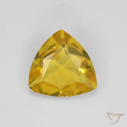 1.13ct Natürlicher Mittelgelb Beryll, Trillion, VVS