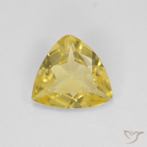 0.98ct Natürlicher Helles Gold-Gelb Beryll, Trillion, VVS, Photo A