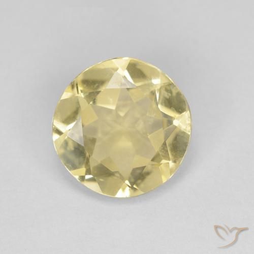 1.63ct Natürlicher Bananengelb Beryll, Runden, VVS