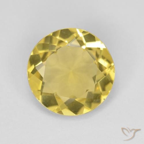 1.94ct Natürlicher Medium Light-Yellow Beryll, Runden, VVS