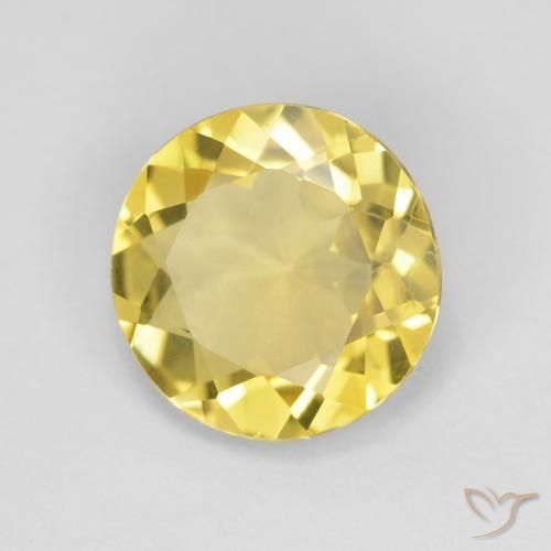 9,17 ctw natürlicher Medium Light-Yellow Beryll, Runden, VVS