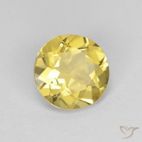 1.44ct Natürlicher Toskana Gelb Beryll, Runden, VVS