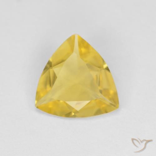 1.00ct Natürlicher Mittelgelb Beryll, Trillion, VVS