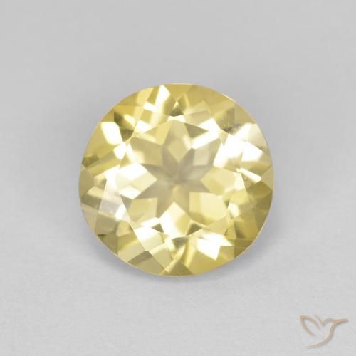 1.55ct Natürlicher Helles Gold-Gelb Beryll, Runden, VVS