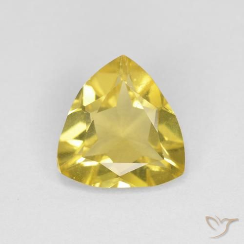 1.17ct Natürlicher Mittelgelb Beryll, Trillion, VVS