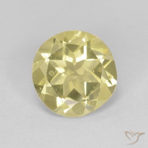 1.60ct Natürlicher Helles Erdgelb Beryll, Runden, VVS-VS