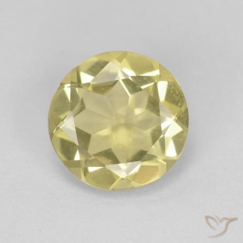 1.62ct Natürlicher Helles Erdgelb Beryll, Runden, VVS-VS