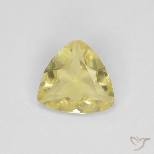 0.81ct Natürlicher hellgelb Beryll, Trillion, VVS-VS