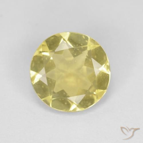 1.45ct Natürlicher Warmes Gelb Beryll, Runden, VVS-VS