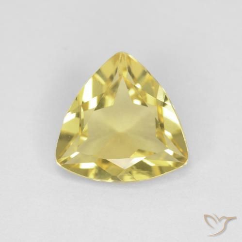1.22ct Natürlicher Sehr helles Dijongelb Beryll, Trillion, VVS-VS