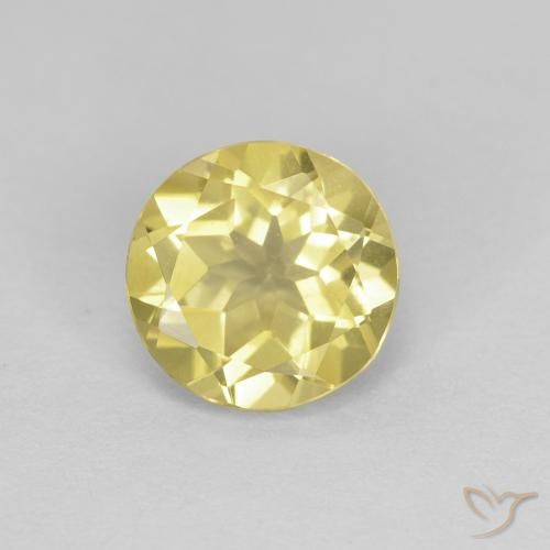 1.23ct Natürlicher Toskana Gelb Beryll, Runden, VVS-VS