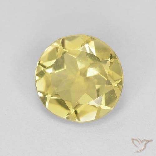 1.61ct Natürlicher Medium Light-Yellow Beryll, Runden, VVS-VS