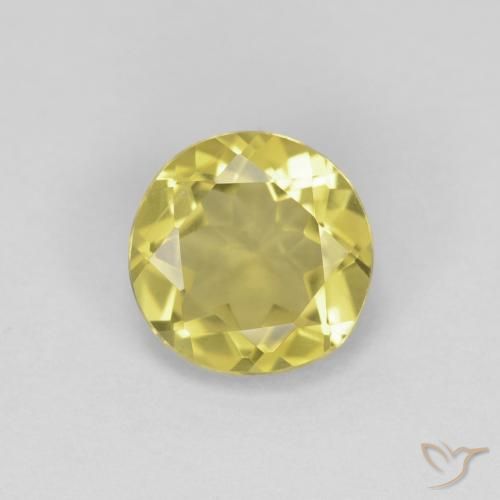 1.17ct Natürlicher Toskana Gelb Beryll, Runden, VVS-VS