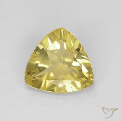1.26ct Natürlicher Toskana Gelb Beryll, Trillion, VVS-VS
