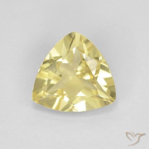 1.36ct Natürlicher hellgelb Beryll, Trillion, VVS