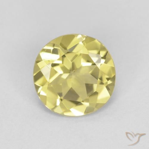 1.05ct Natürlicher hellgelb Beryll, Runden, VVS